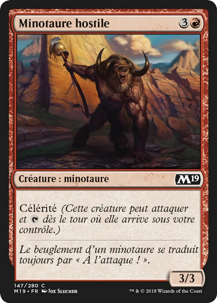Minotaure hostile — Core Set 2019 — Magic: The Gathering