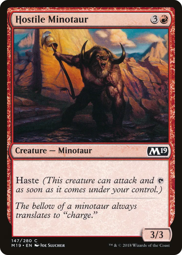 Minotaure hostile — Core Set 2019 — Magic: The Gathering