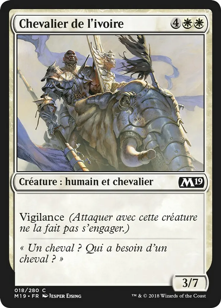 Chevalier de l'ivoire — Core Set 2019 — Magic: The Gathering