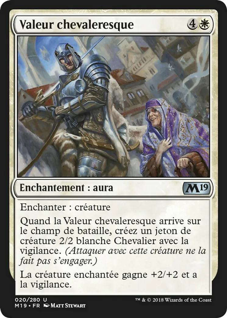 Valeur chevaleresque — Core Set 2019 — Magic: The Gathering