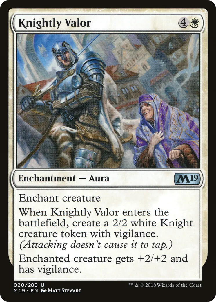 Valeur chevaleresque — Core Set 2019 — Magic: The Gathering