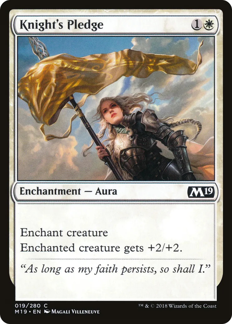 Knight's Pledge — Core Set 2019 — Magic: The Gathering