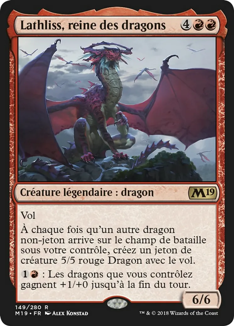 Lathliss, reine des dragons — Core Set 2019 — Magic: The Gathering
