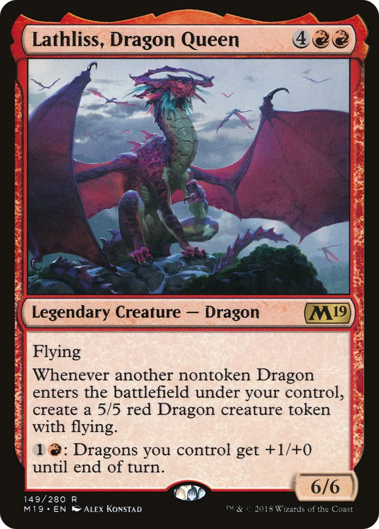 Lathliss, Dragon Queen — Core Set 2019 — Magic: The Gathering