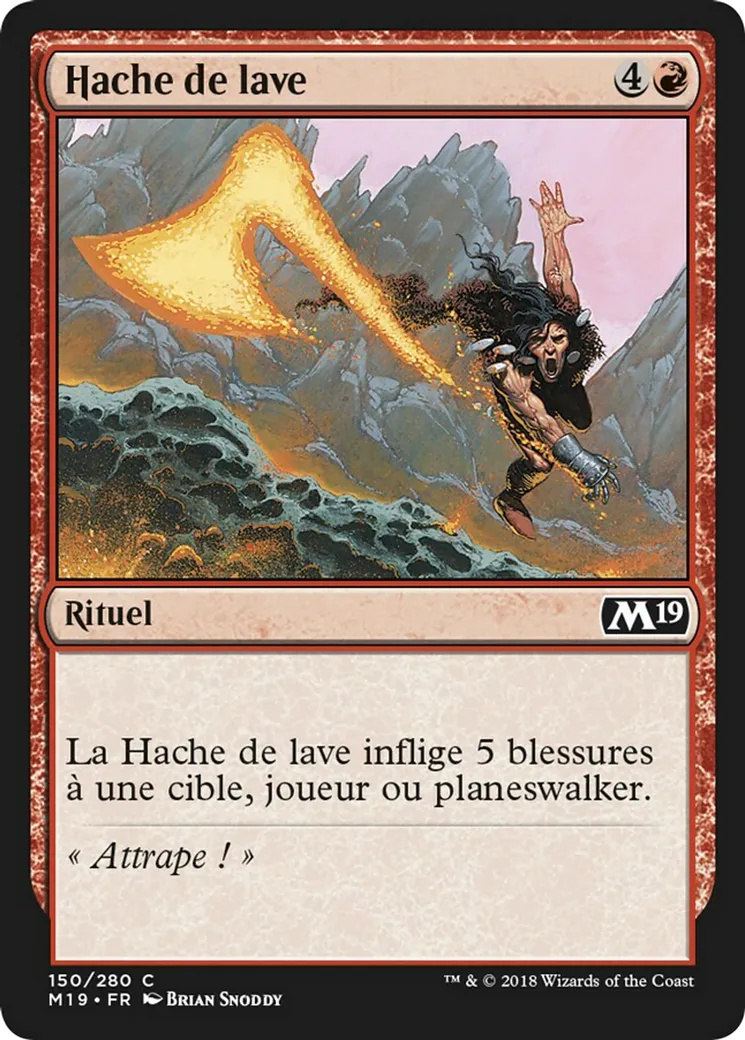 Hache de lave — Core Set 2019 — Magic: The Gathering