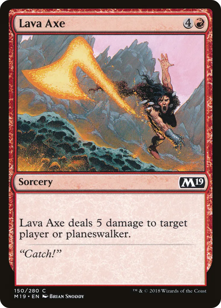 Hache de lave — Core Set 2019 — Magic: The Gathering