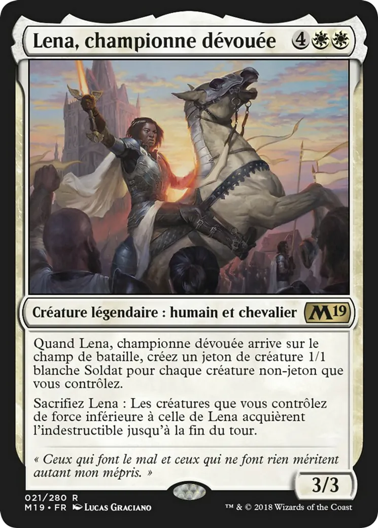 Lena, championne dévouée — Core Set 2019 — Magic: The Gathering
