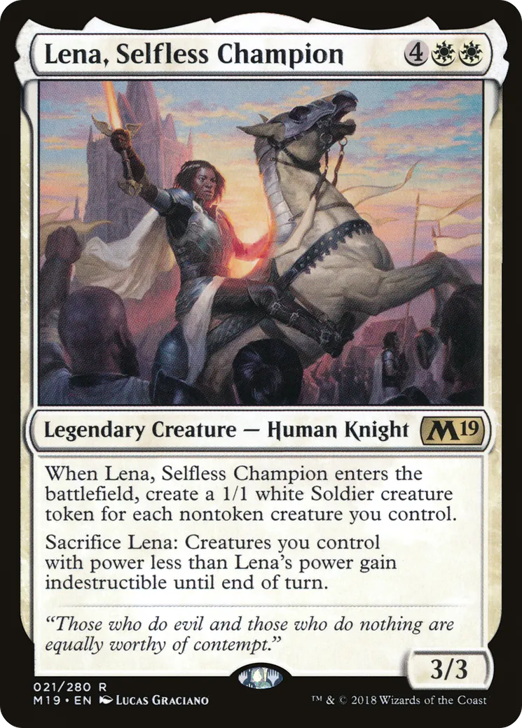 Lena, Selfless Champion — Core Set 2019 — Magic: The Gathering