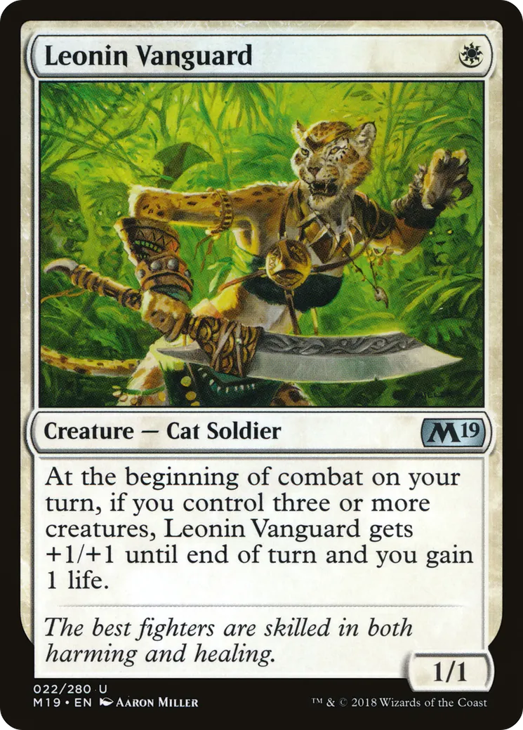 Leonin Vanguard — Core Set 2019 — Magic: The Gathering
