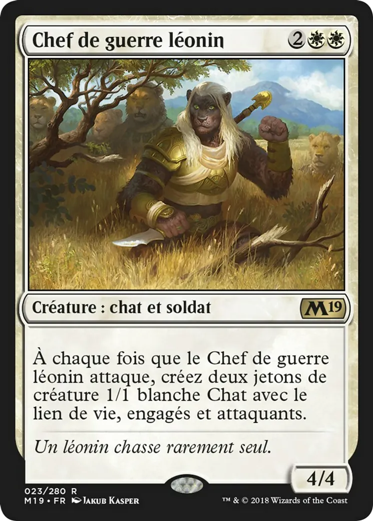 Chef de guerre léonin — Core Set 2019 — Magic: The Gathering