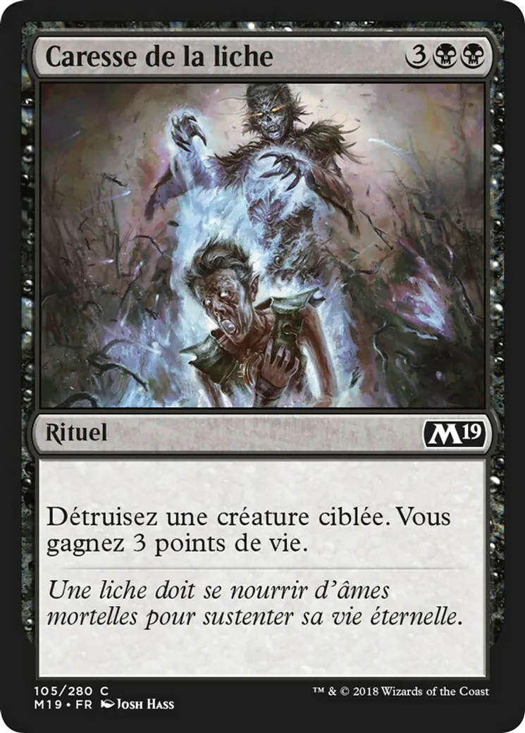 Caresse de la liche — Core Set 2019 — Magic: The Gathering