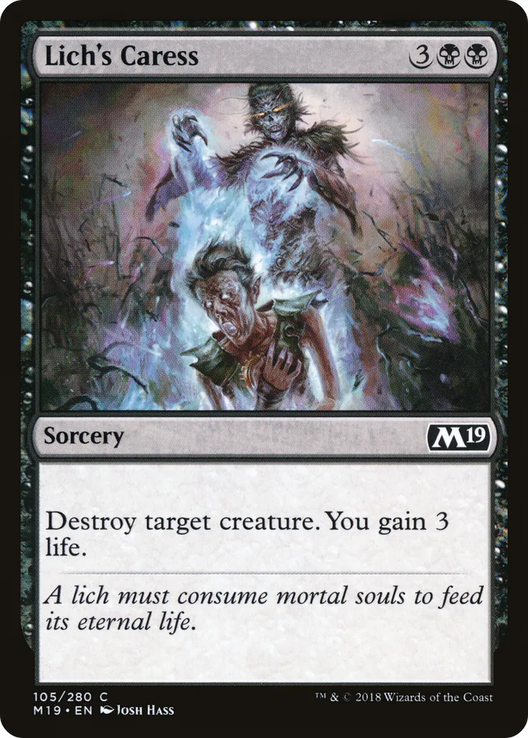 Caresse de la liche — Core Set 2019 — Magic: The Gathering