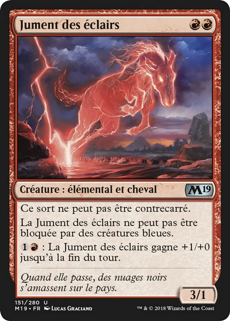 Jument des éclairs — Core Set 2019 — Magic: The Gathering