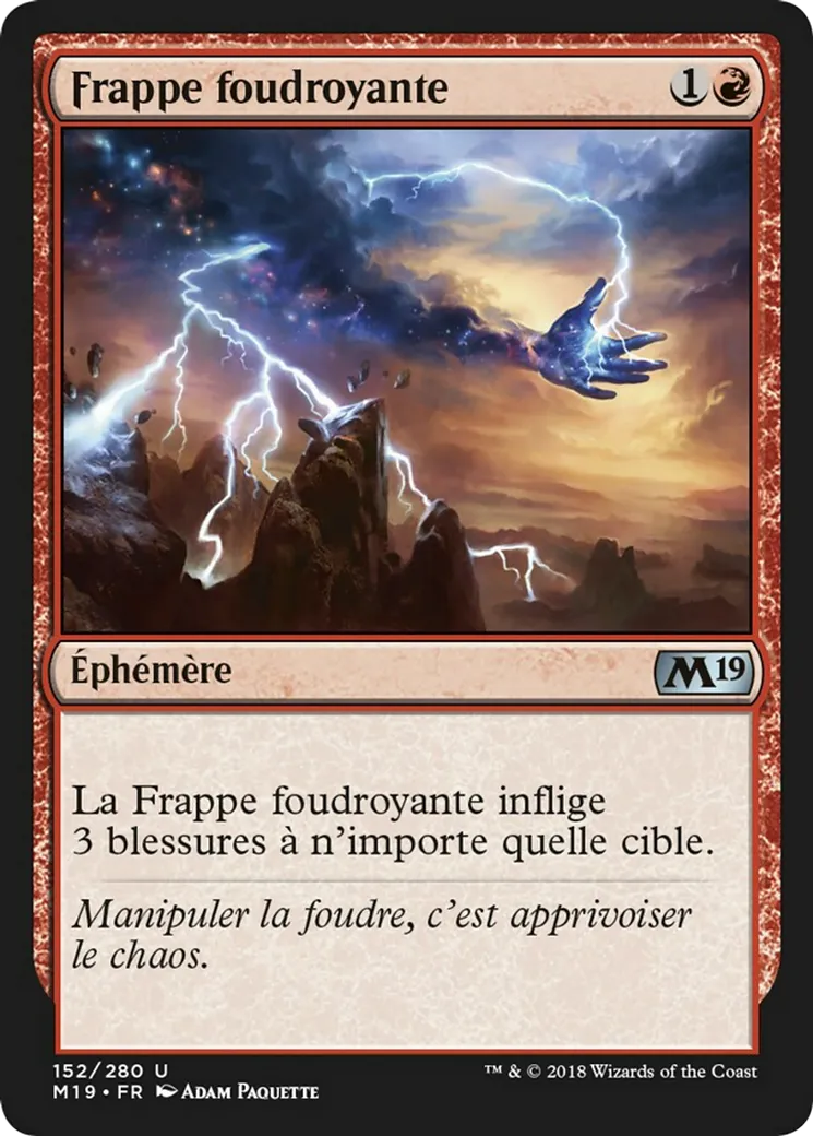 Frappe foudroyante — Core Set 2019 — Magic: The Gathering