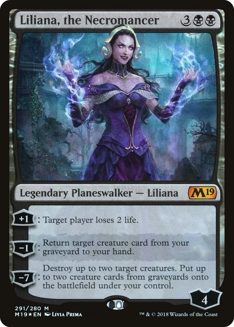 Liliana, the Necromancer — Core Set 2019 — Magic: The Gathering