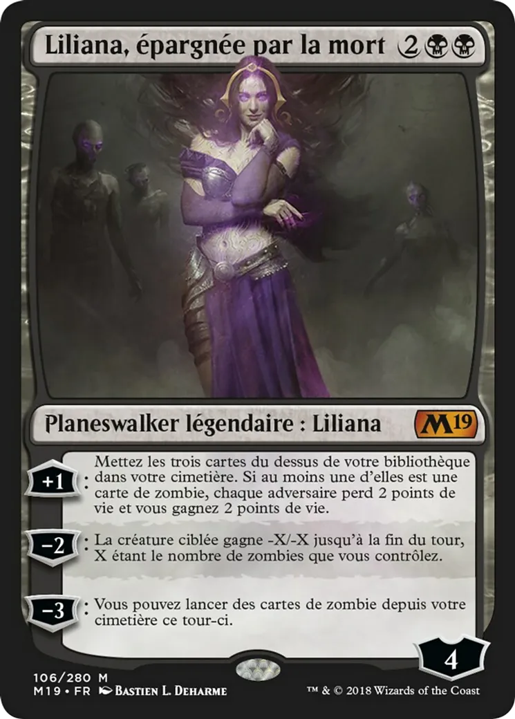 Liliana, épargnée par la mort — Core Set 2019 — Magic: The Gathering