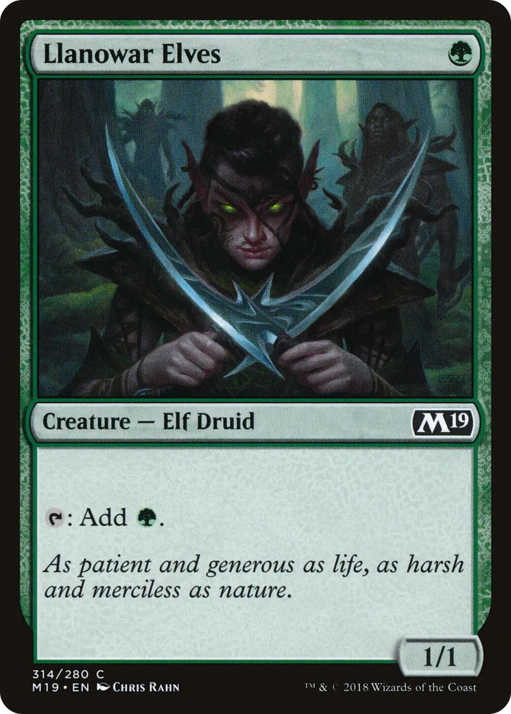 Elfes de Llanowar — Core Set 2019 — Magic: The Gathering
