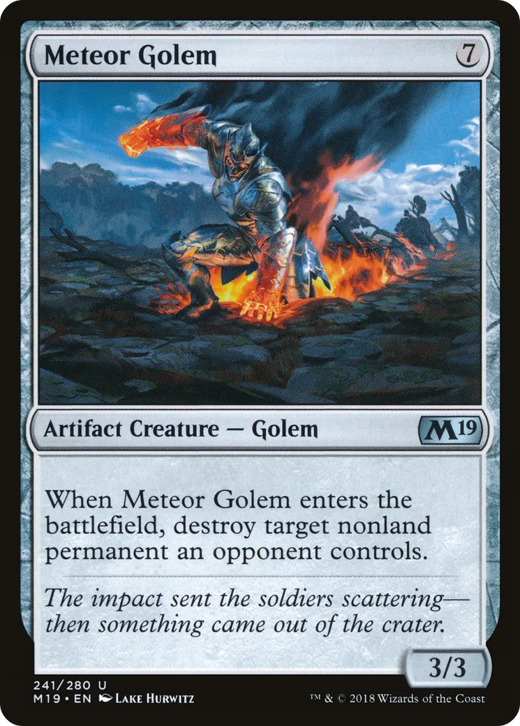 Golem météoritique — Core Set 2019 — Magic: The Gathering