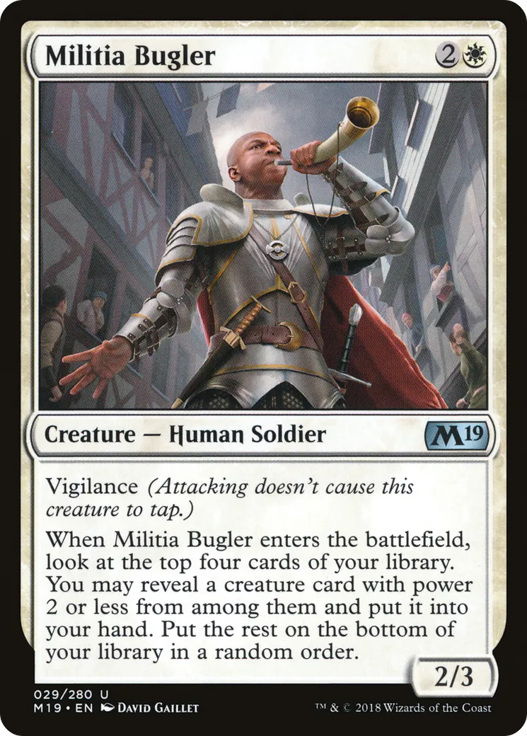 Militia Bugler — Core Set 2019 — Magic: The Gathering