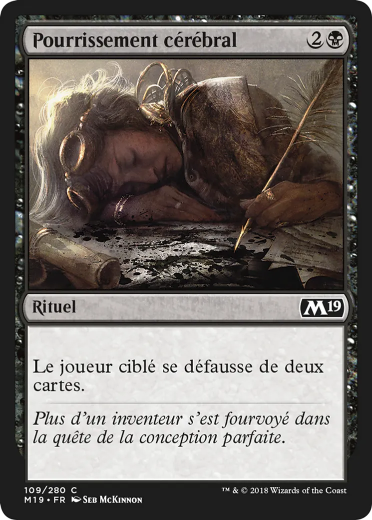 Pourrissement cérébral from Core Set 2019 - Magic: The Gathering