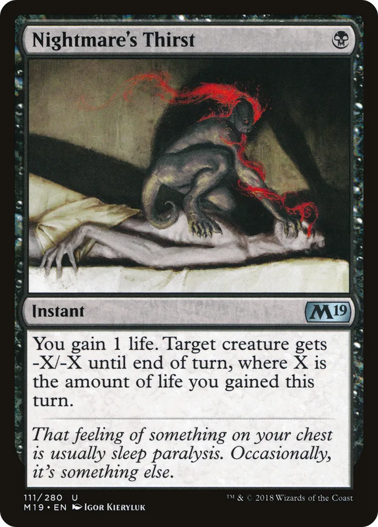 Soif du cauchemar — Core Set 2019 — Magic: The Gathering