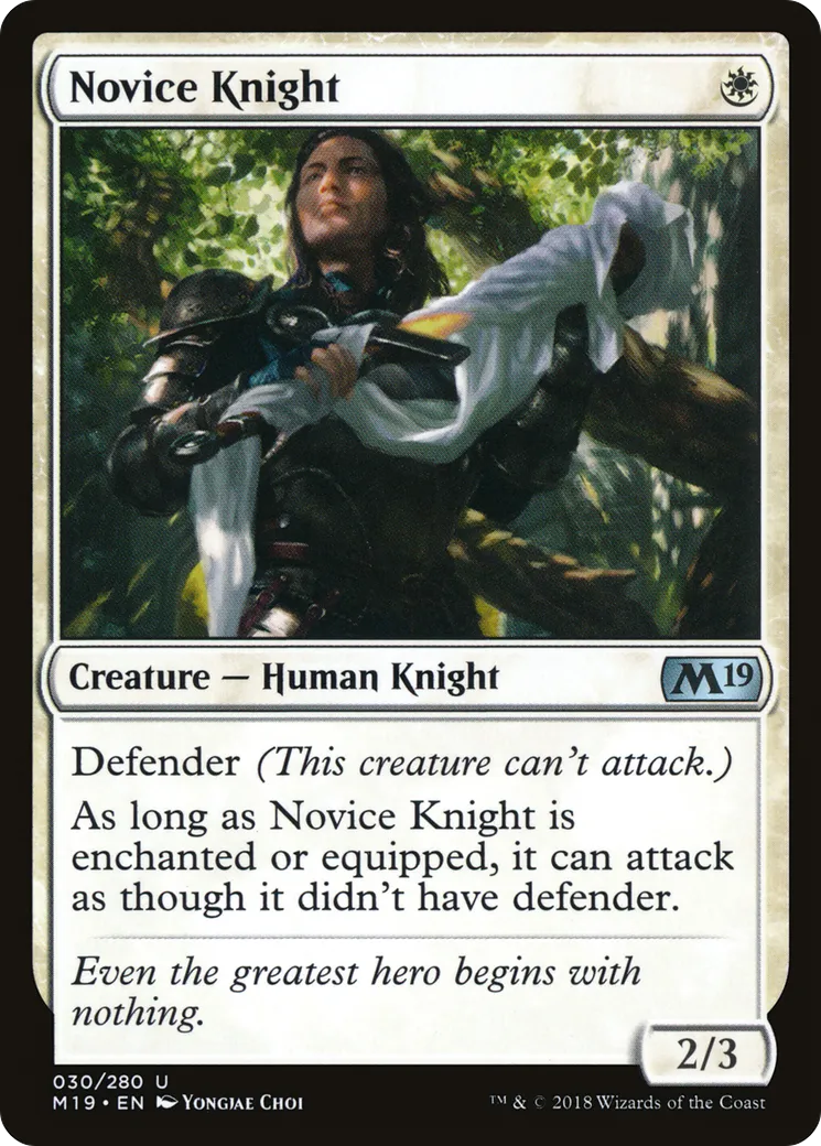 Chevalier novice — Core Set 2019 — Magic: The Gathering
