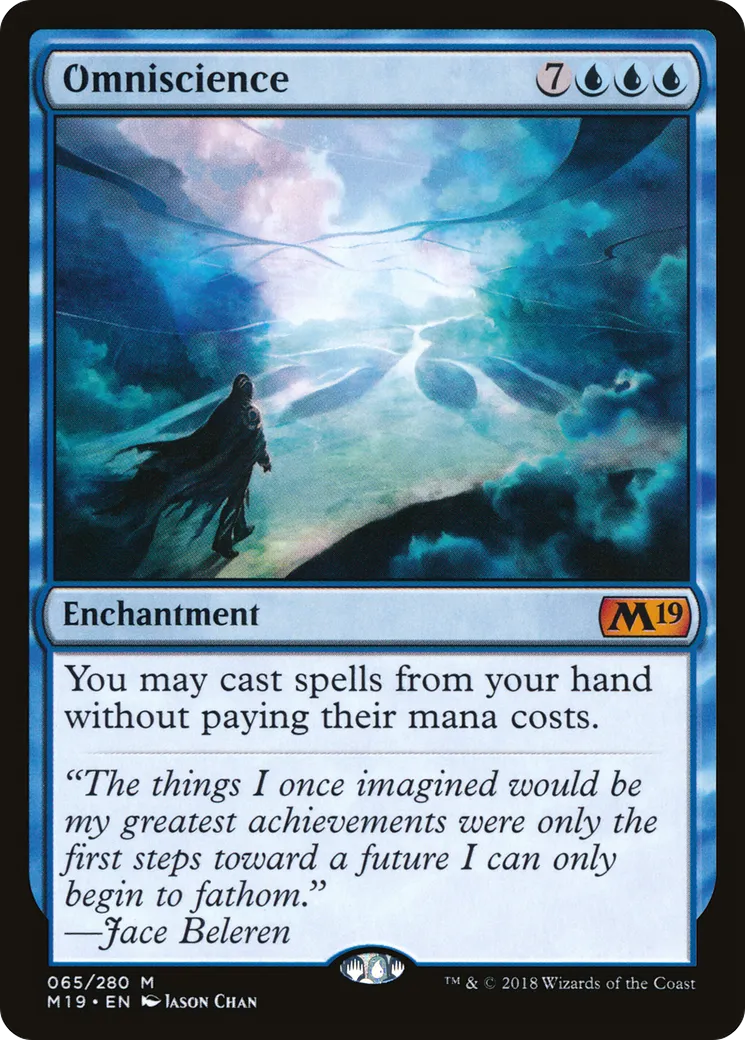 Omniscience from Core Set 2019 - Magic: The Gathering