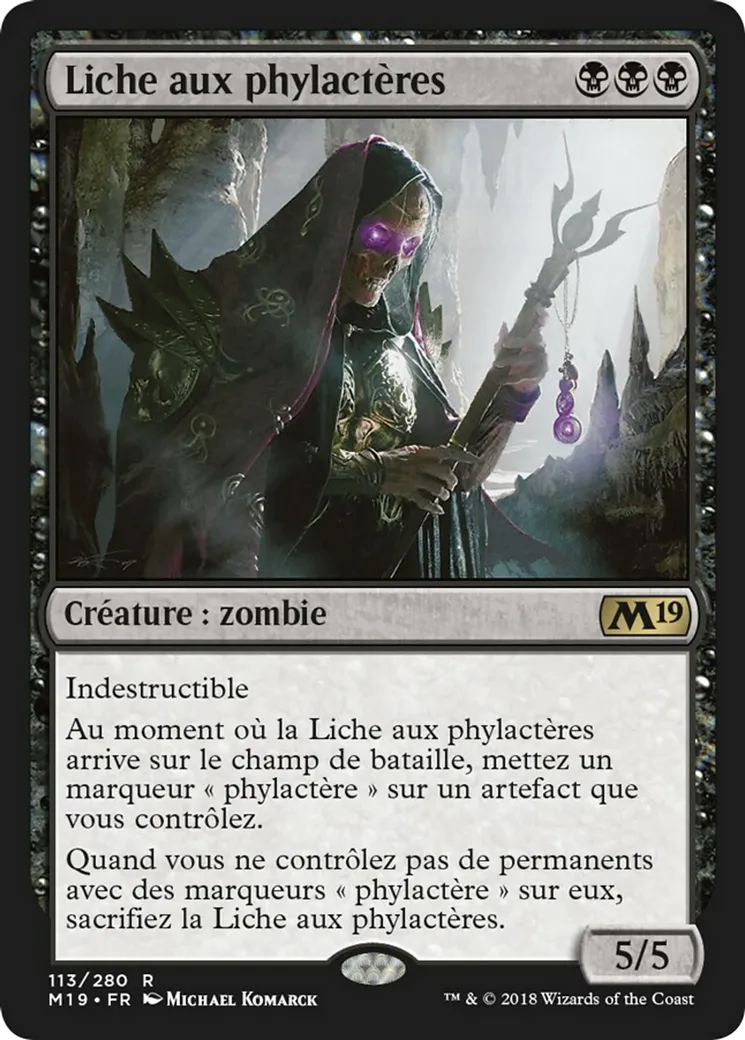 Liche aux phylactères — Core Set 2019 — Magic: The Gathering