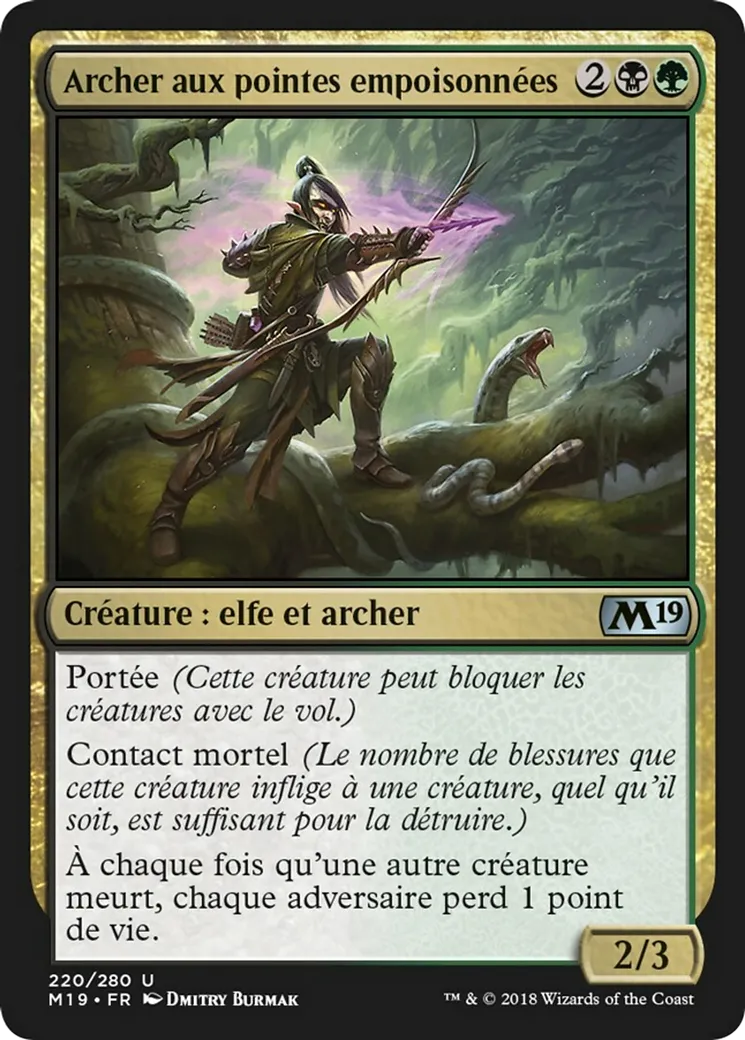Archer aux pointes empoisonnées — Core Set 2019 — Magic: The Gathering