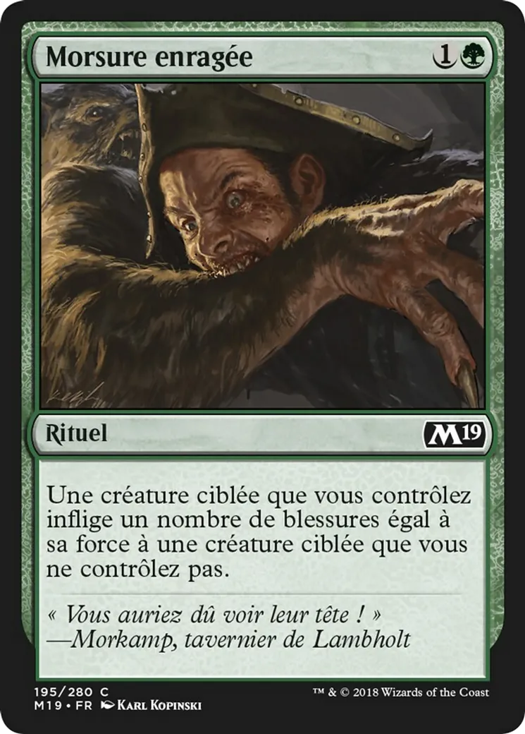 Morsure enragée — Core Set 2019 — Magic: The Gathering