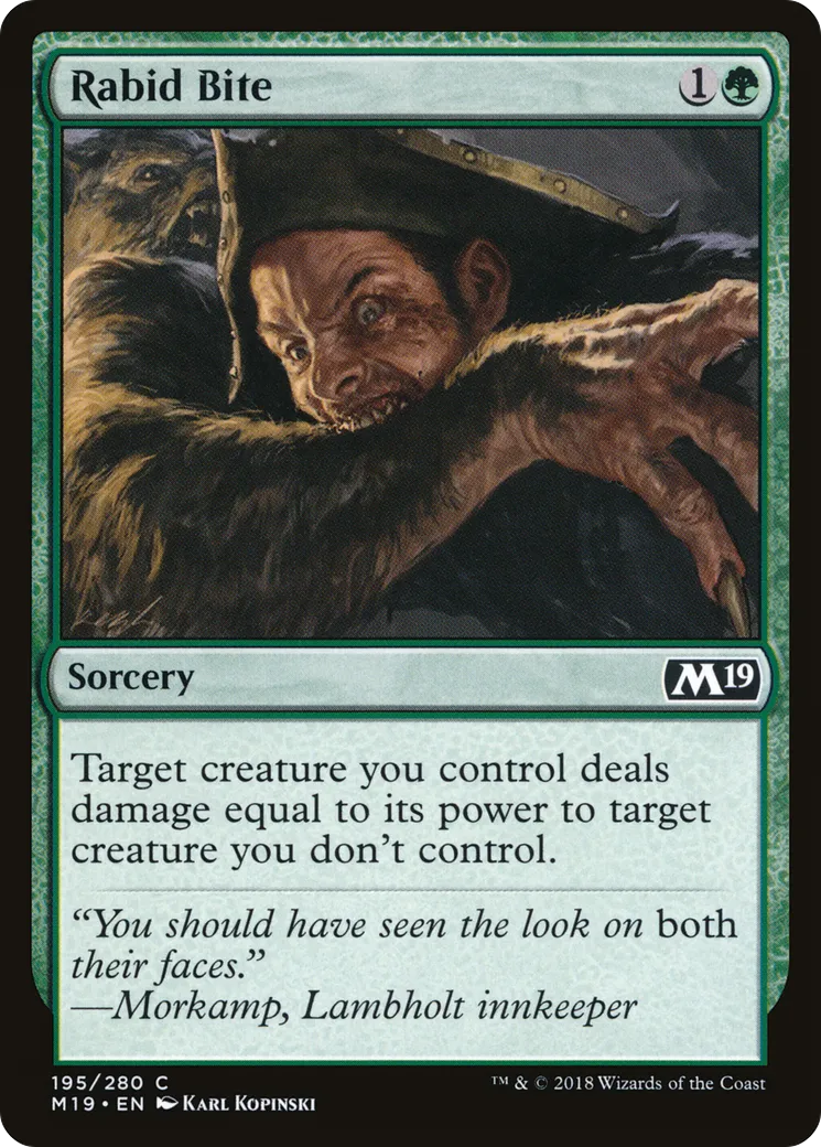 Morsure enragée — Core Set 2019 — Magic: The Gathering