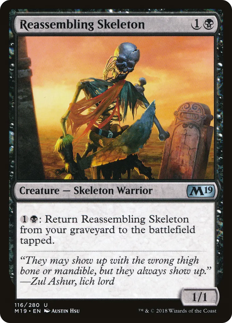 Reassembling Skeleton — Core Set 2019 — Magic: The Gathering
