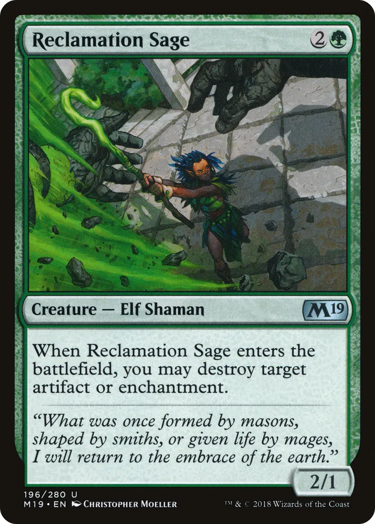 Reclamation Sage — Core Set 2019 — Magic: The Gathering