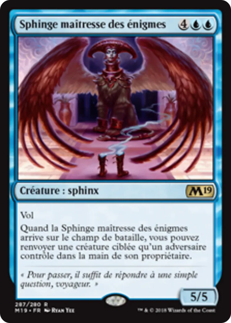 Sphinge maîtresse des énigmes from Core Set 2019 - Magic: The Gathering