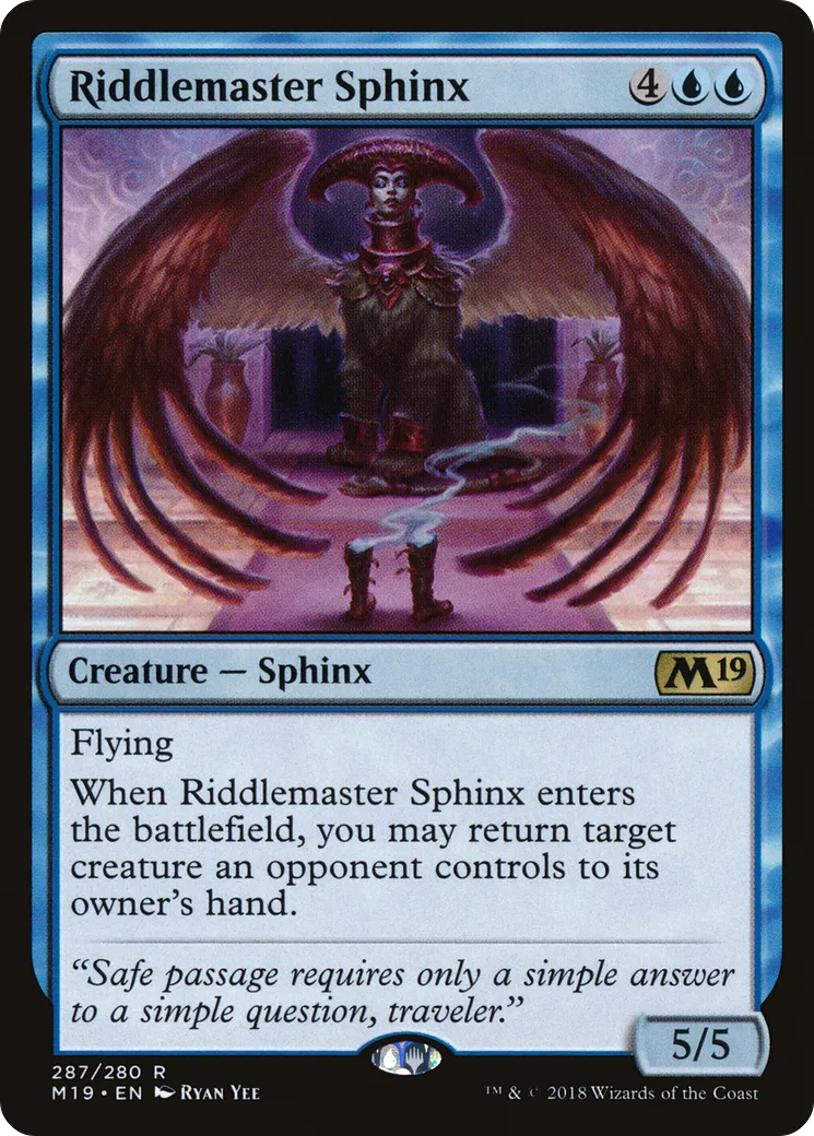 Sphinge maîtresse des énigmes — Core Set 2019 — Magic: The Gathering