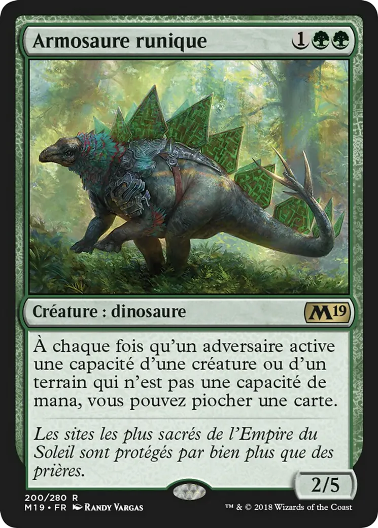 Armosaure runique — Core Set 2019 — Magic: The Gathering