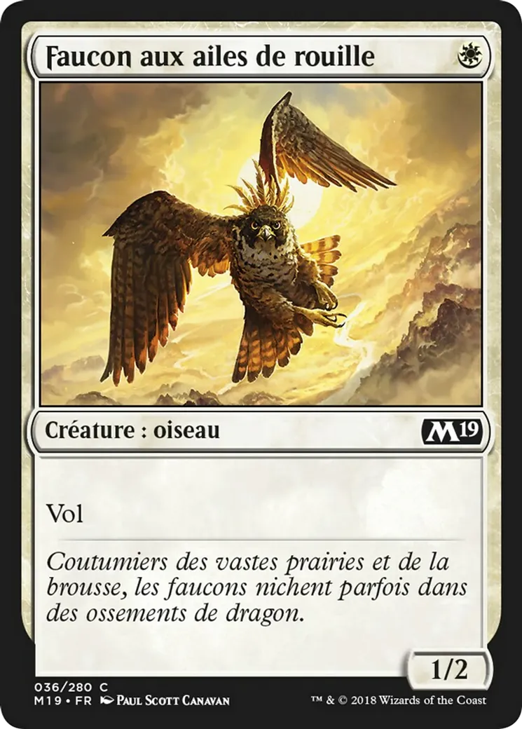 Faucon aux ailes de rouille from Core Set 2019 - Magic: The Gathering