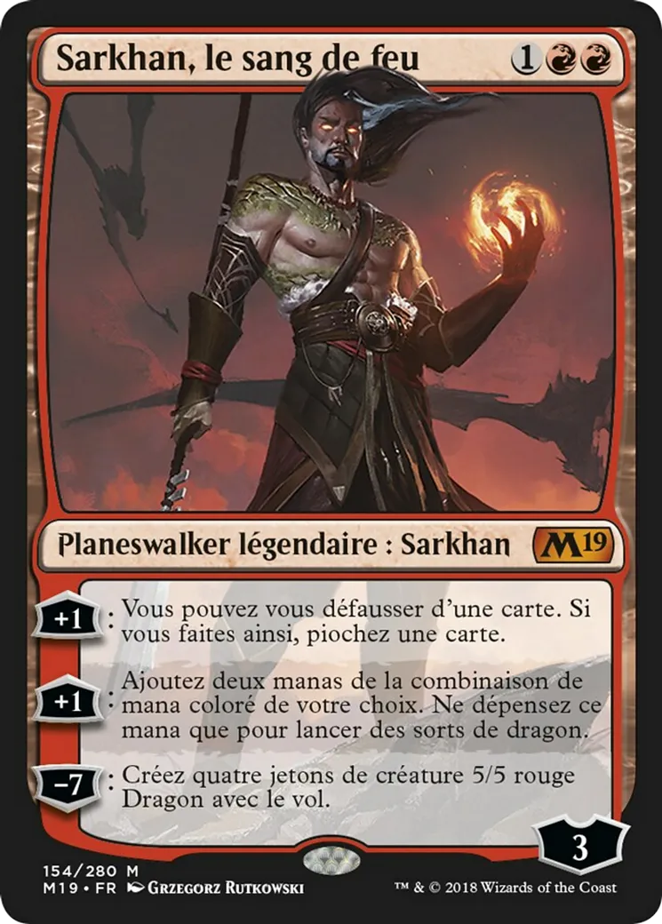 Sarkhan, le sang de feu — Core Set 2019 — Magic: The Gathering