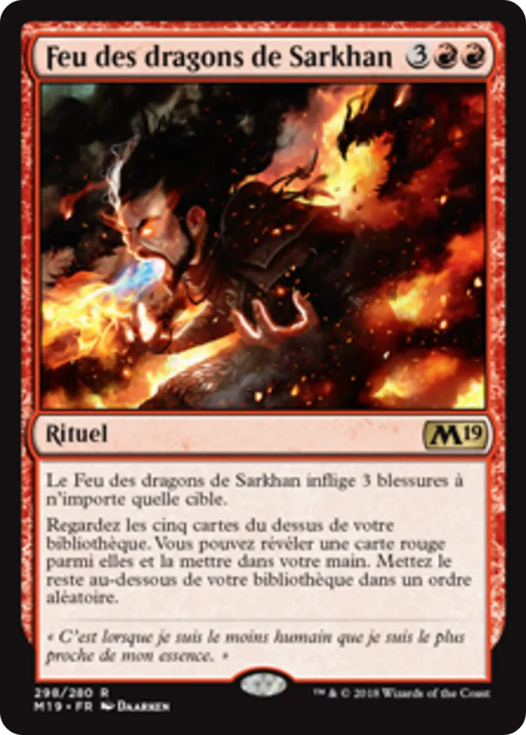 Feu des dragons de Sarkhan — Core Set 2019 — Magic: The Gathering