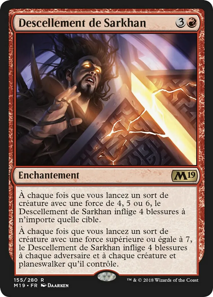 Descellement de Sarkhan — Core Set 2019 — Magic: The Gathering