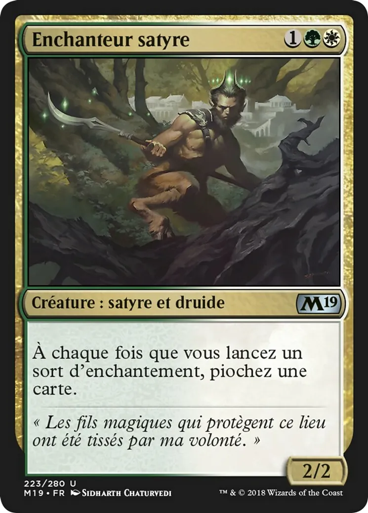 Enchanteur satyre — Core Set 2019 — Magic: The Gathering