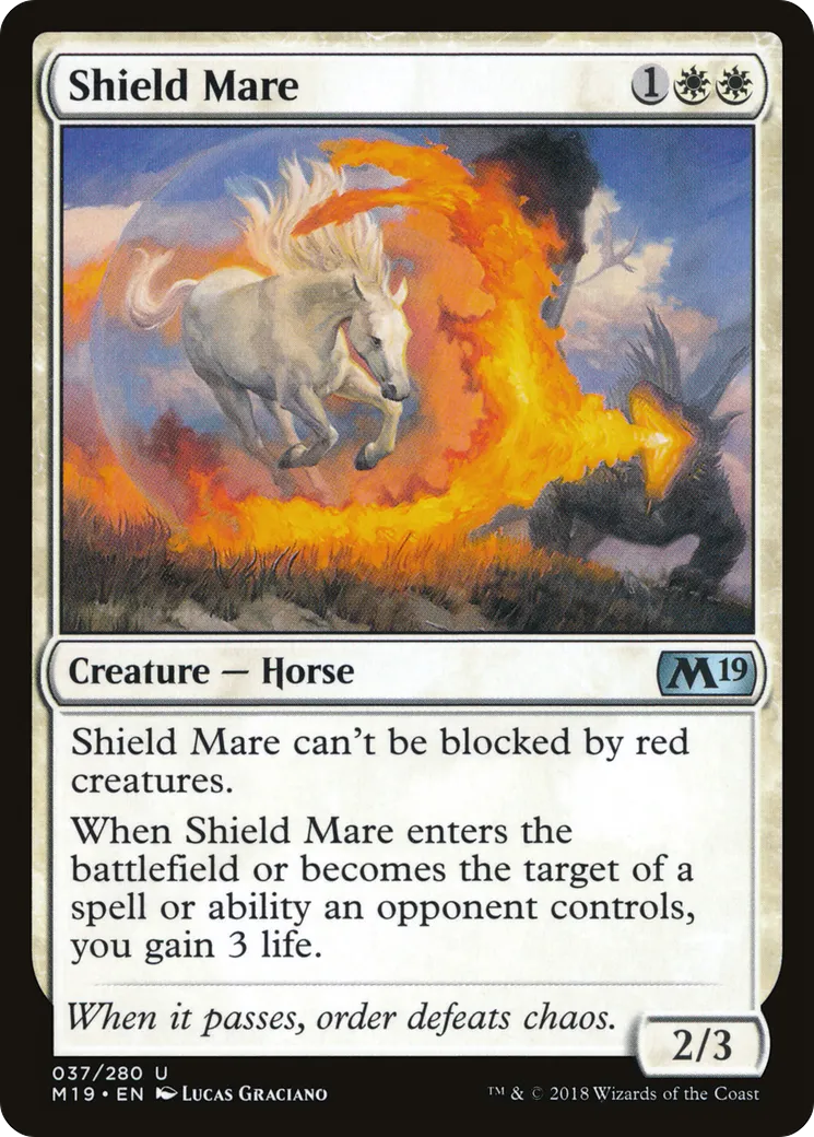 Shield Mare — Core Set 2019 — Magic: The Gathering