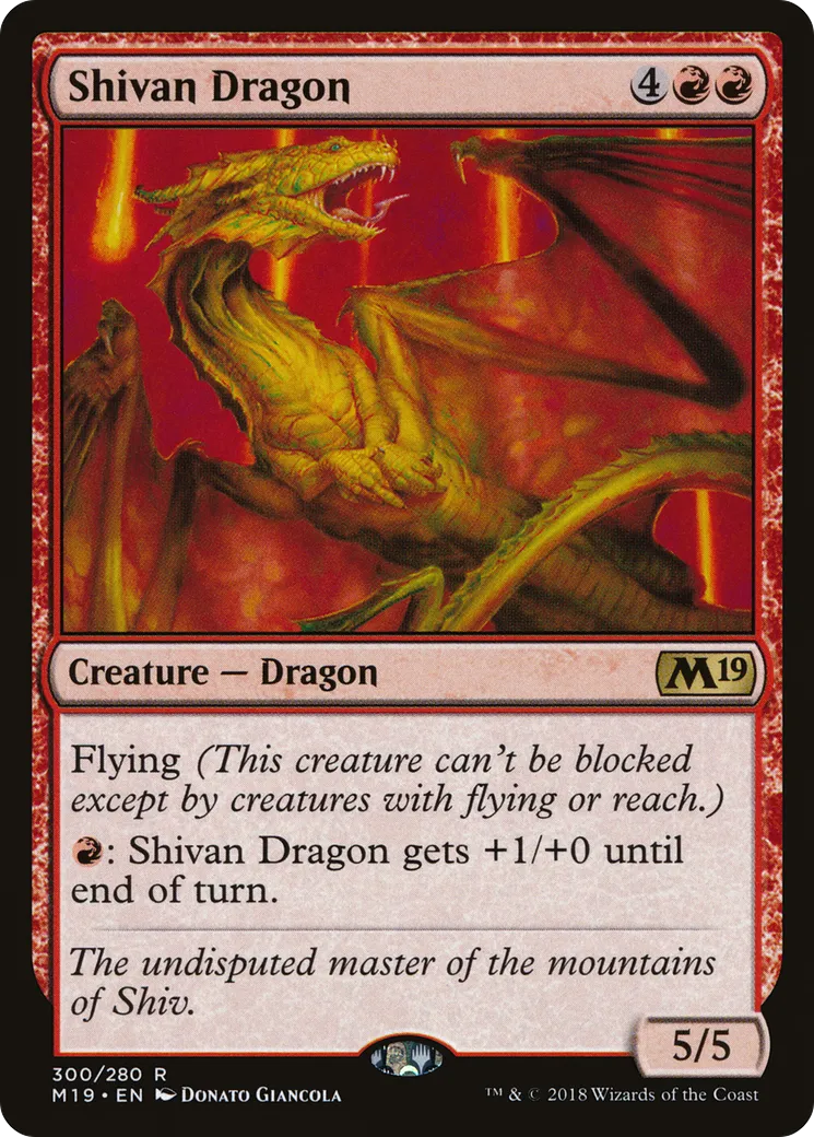 Shivan Dragon — Core Set 2019 — Magic: The Gathering