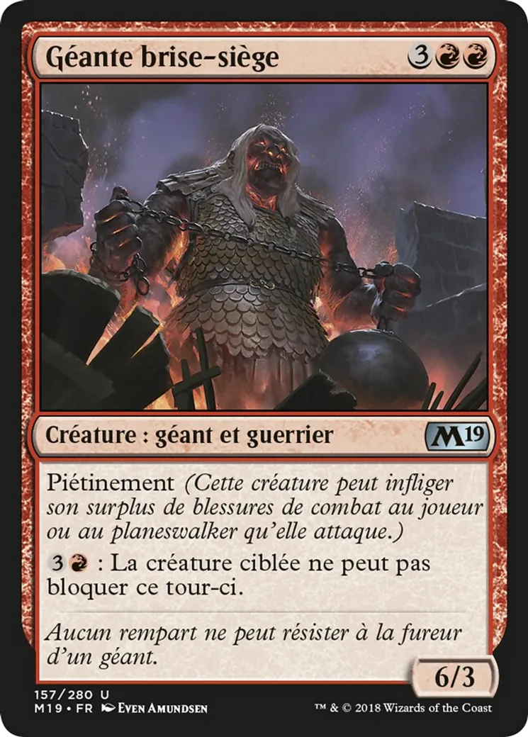 Géante brise-siège — Core Set 2019 — Magic: The Gathering