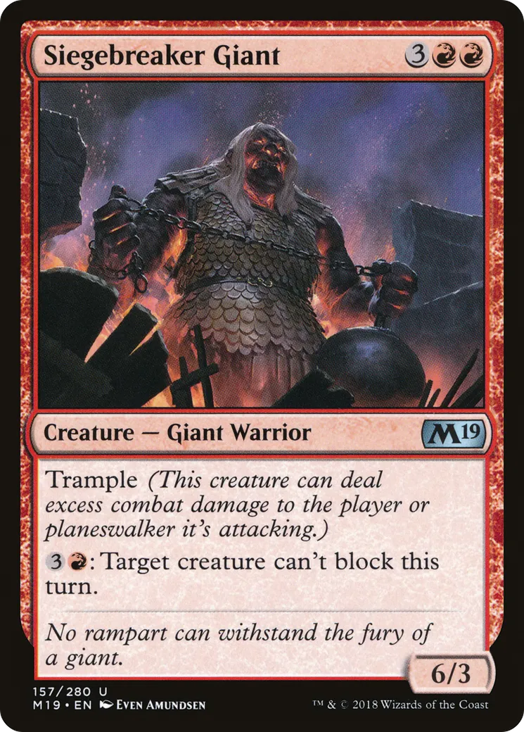 Siegebreaker Giant — Core Set 2019 — Magic: The Gathering
