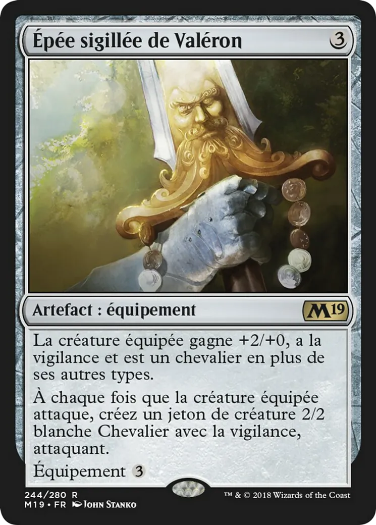Épée sigillée de Valéron — Core Set 2019 — Magic: The Gathering