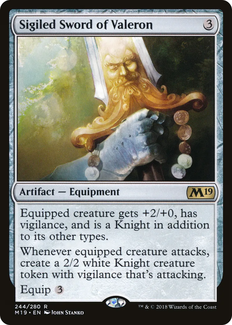 Épée sigillée de Valéron — Core Set 2019 — Magic: The Gathering