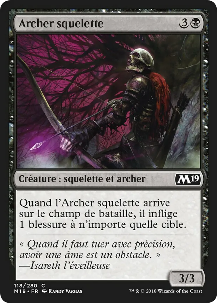 Archer squelette — Core Set 2019 — Magic: The Gathering