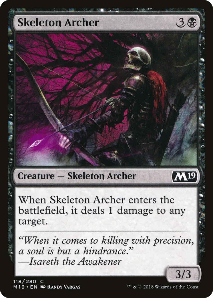 Archer squelette — Core Set 2019 — Magic: The Gathering