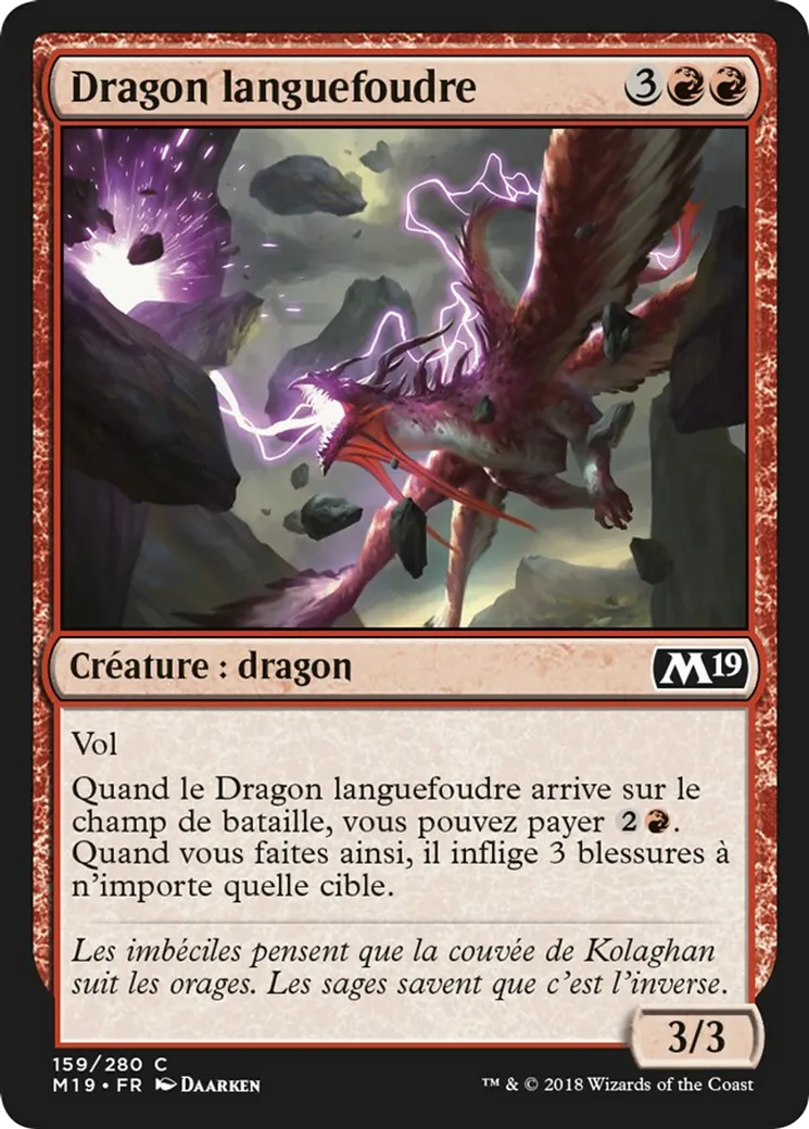 Dragon languefoudre — Core Set 2019 — Magic: The Gathering